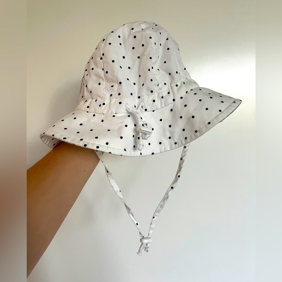 Jan & Jul kids cotton floppy hat -White Polka Dot 6-24 months - Picture 3 of 7